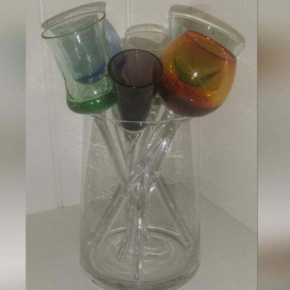 Multicolor Glass Shot Glass Set - Picture 1 of 3